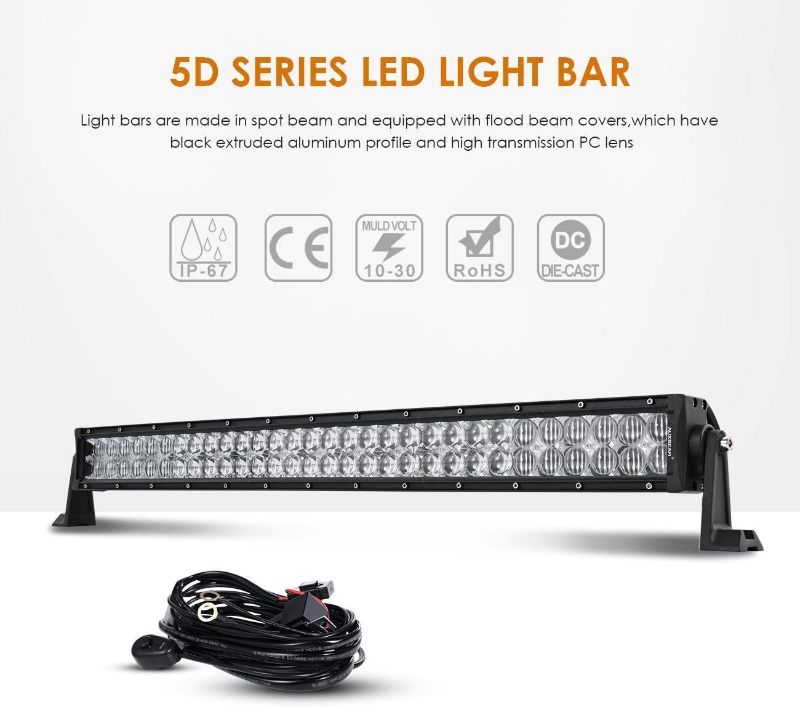 Photo 1 of Auxbeam 32" LED Light Bar 180W Off Road Driving Lights LED Work Light Spot Flood Fog Lamp 5D Lens with Wiring Harness for Car, Truck, Offroad Vehicle, ATV, UTV, Pickup
