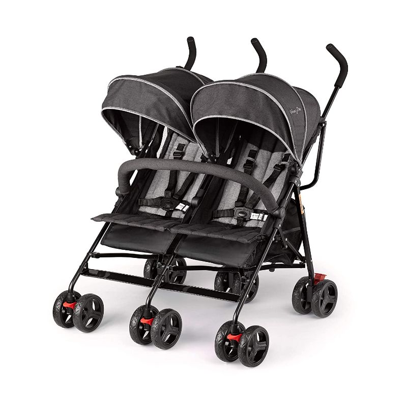 Photo 1 of Dream On Me, Volgo Twin Umbrella Stroller, Black (446-BLK)
