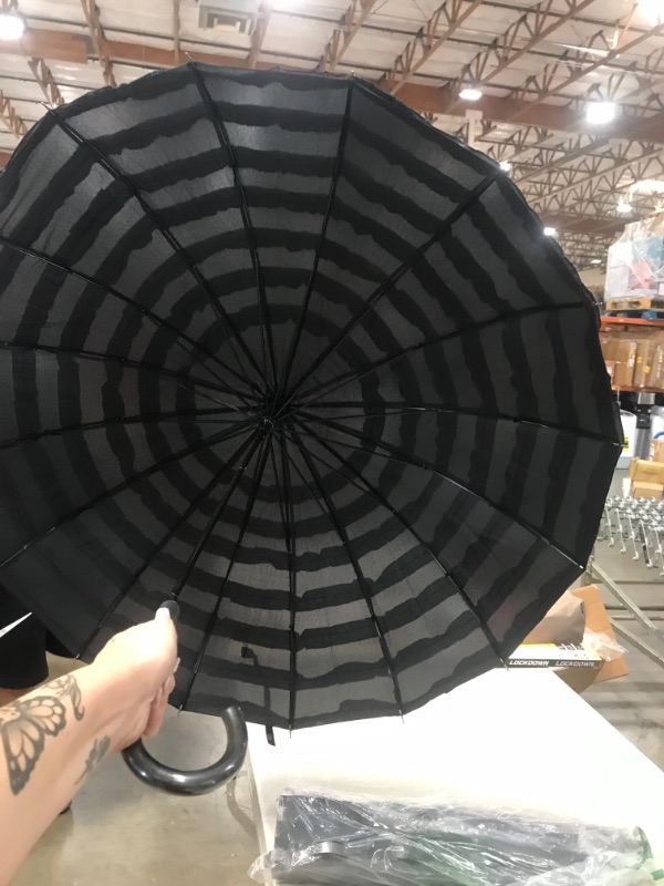 Photo 1 of black ruffle umbrella