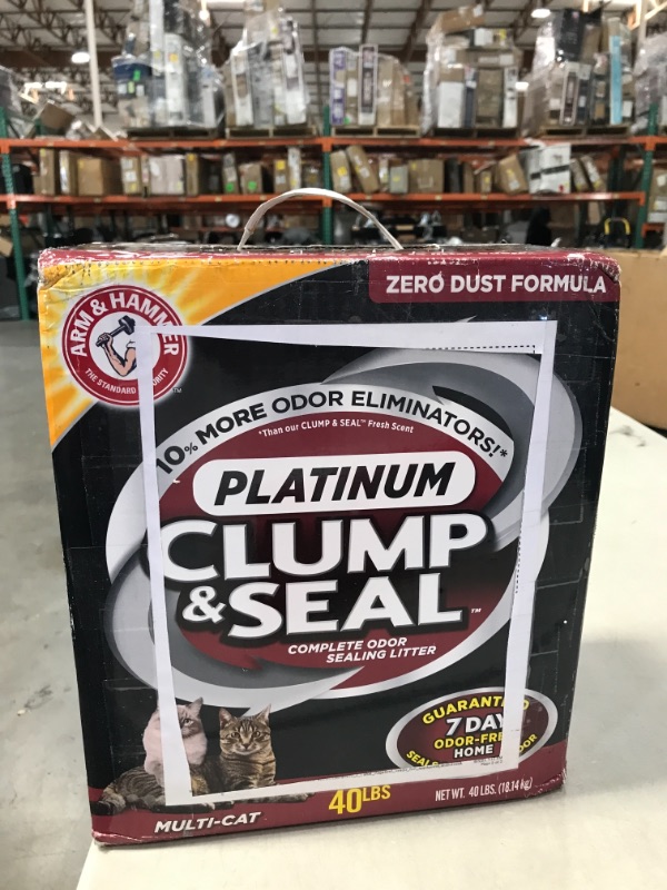 Photo 2 of Arm and Hammer Clump and Seal Platinum Cat Litter