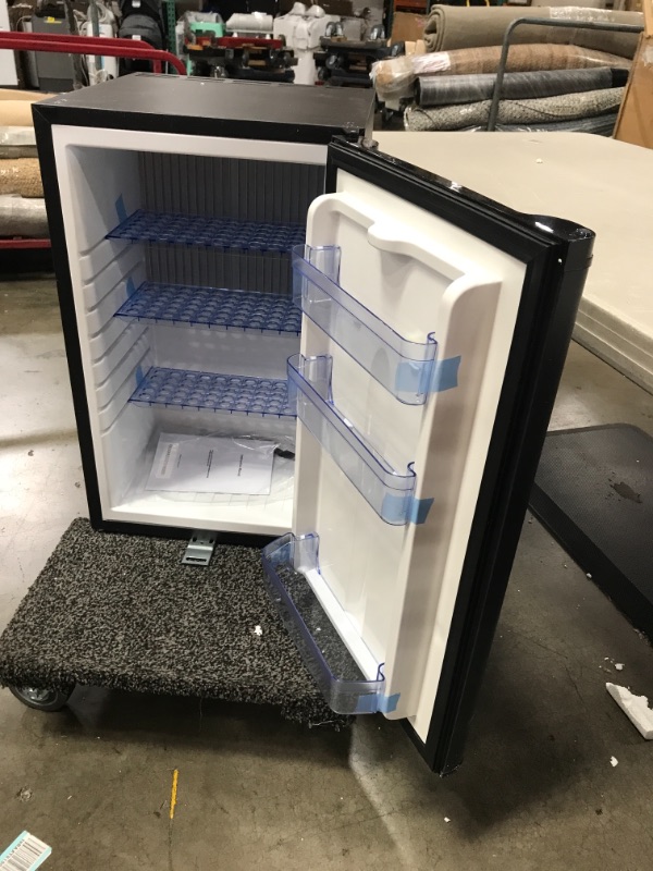 Photo 1 of Techomey Mini Fridge With Lock 1.7 Cu.Ft, Camper Refrigerator 12V/110V, Compact Quiet Absorption Refrigerator For Bedroom, Truck, Semi truck, RV, Camper van, Caravan, Black

