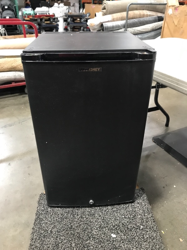 Photo 3 of Techomey Mini Fridge With Lock 1.7 Cu.Ft, Camper Refrigerator 12V/110V, Compact Quiet Absorption Refrigerator For Bedroom, Truck, Semi truck, RV, Camper van, Caravan, Black
