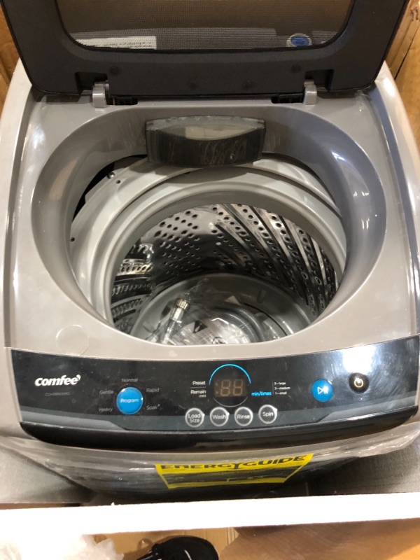 Photo 5 of COMFEE' Portable Washing Machine, 0.9 cu.ft Compact Washer With LED Display, 5 Wash Cycles, 2 Built-in       ***** ITEM SOLD AS-IS*****
