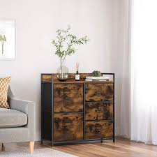 Photo 1 of Brown & Black Drawer Dresser with 5 Fabric Drawers
