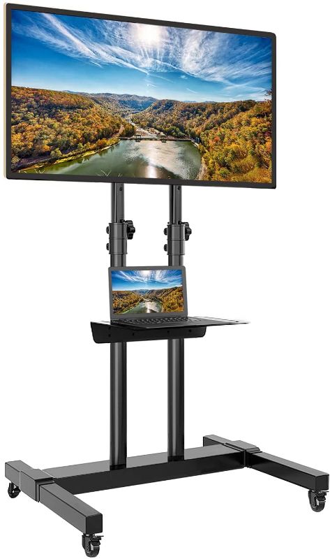 Photo 1 of Rfiver Mobile TV Stand Rolling TV Cart with Tilt Mount and Locking Wheels for Most 37"-80" LCD LED Flat Screen Curved TVs