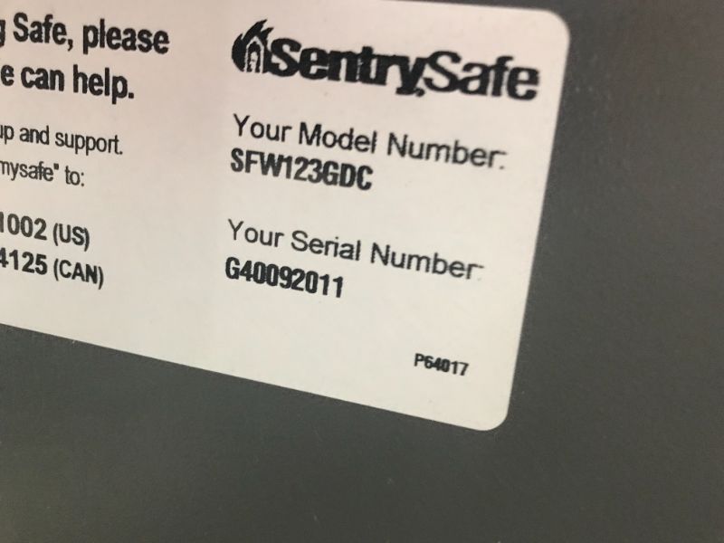 Photo 6 of Missing the #1 button
Sentry Fire-Safe Electronic Lock Business Safes, Grey