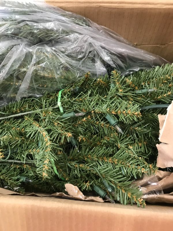 Photo 3 of 6.5ft National Christmas Tree Company Dunhill Fir Artificial Christmas Tree 500ct Bulb Clear