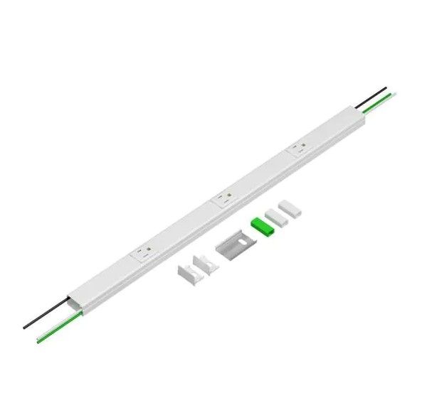 Photo 1 of Legrand Wiremold Plugmold 22 in. 3-Outlet Hardwired Power Strip with Tamper Resistant Receptacles, White