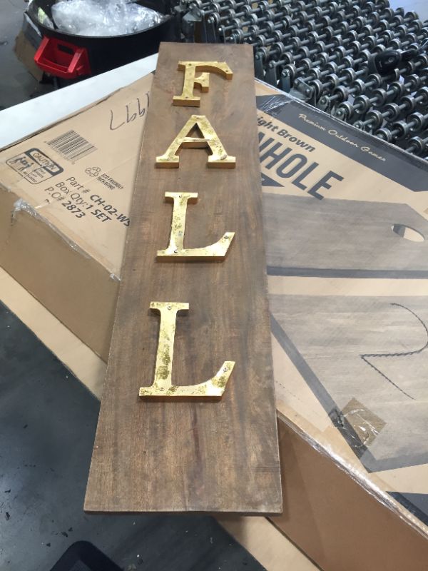 Photo 1 of 45 x 10 inch Wood Fall Sign