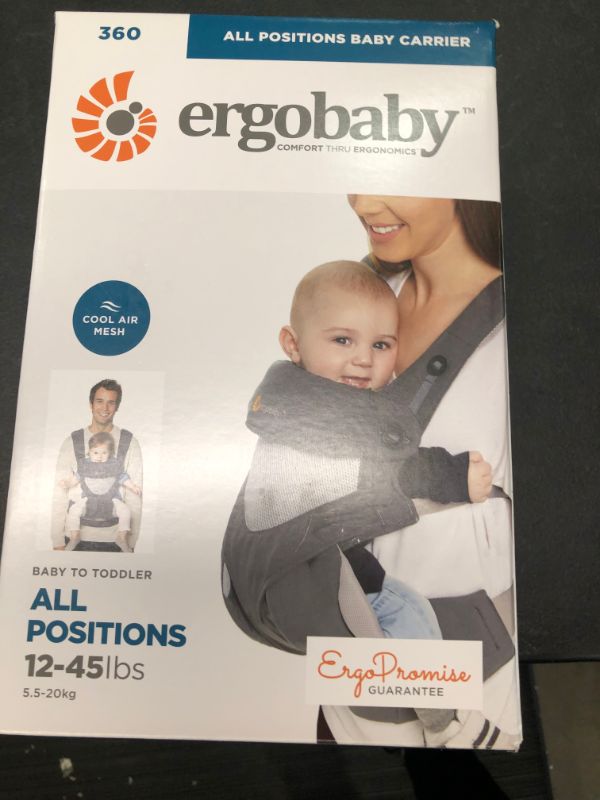 Photo 2 of Ergobaby, Inc. Comfort Thru Ergonomics Baby Carrier, All Positions, 360, 12-45 lbs