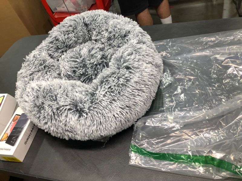 Photo 1 of FuzzBall Fluffy Luxe Pet Bed, Calming Donut Cuddler – Machine Washable, Waterproof Base, Anti-Slip (for Small Dogs and Cats up to 25lbs), NEW