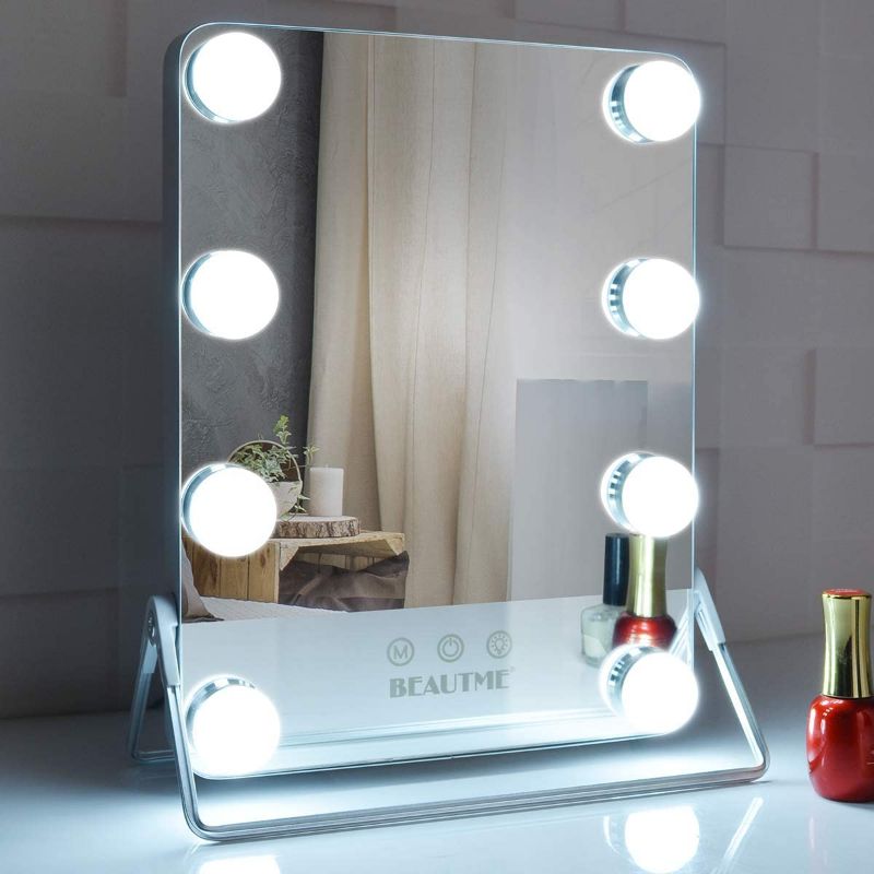 Photo 1 of BEAUTME Large Hollywood Makeup Vanity Mirror with Lights,3 Color Lighting Modes with 8 Dimmable Bulbs ,Lighted Mirror for Dressing, NEW
