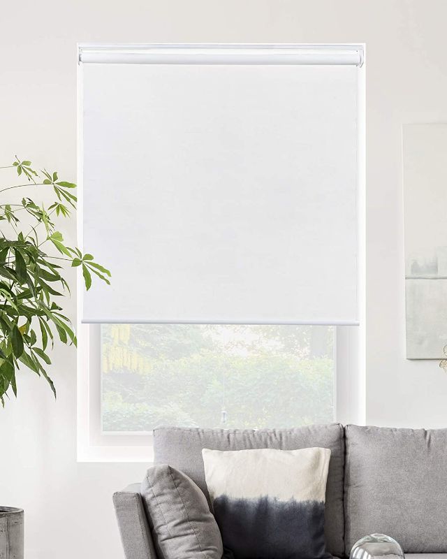 Photo 1 of CHICOLOGY Roller Window Shades , Window Blinds , Window Shades for Home , Roller Shades , Window Treatments , Window Blinds Cordless , Door Blinds , Byssus White (Blackout), 57"W X 72"H