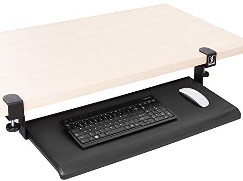 Photo 1 of Stand Steady Easy Clamp-On Keyboard Tray - Extra Large Size - No Need to Screw Into Desk! Slides Under Desk - Easy 5 Min Assembly - Great for Home or Office!