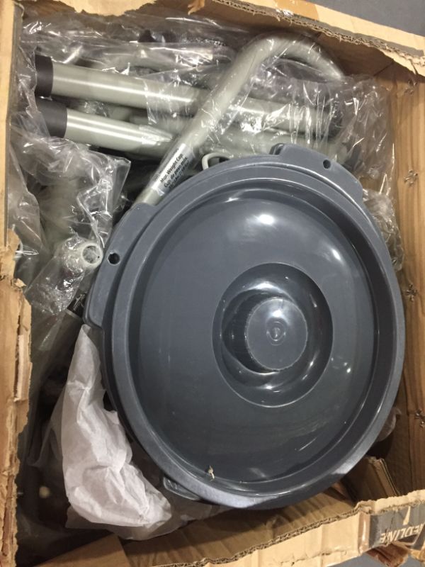 Photo 1 of Medline Steel 3-in-1 Bedside Commode, Portable Toilet with Microban Antimicrobia