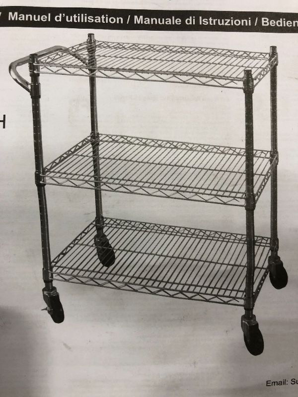 Photo 2 of 3 tier heavy duty commercial grade utility cart