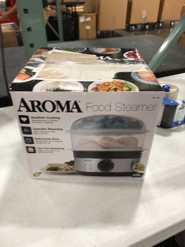 Photo 2 of AROMA® 5Qt. 2-Tier Food Steamer, BPA-Free, Dishwasher Safe (AFS-186)