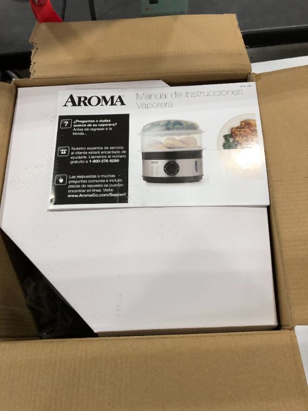 Photo 3 of AROMA® 5Qt. 2-Tier Food Steamer, BPA-Free, Dishwasher Safe (AFS-186)