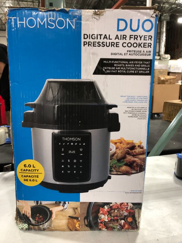 Photo 2 of 6.3 Qt Stainless Steel Air Fryer with Pressure Cooker