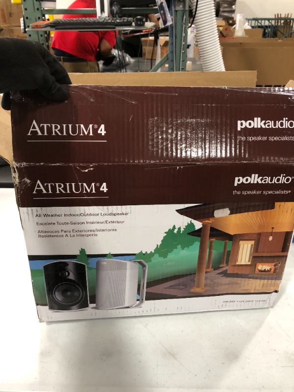 Photo 2 of Polk Audio Atrium 4 Outdoor Speakers with Powerful Bass (Pair, White), All-Weather Durability, Broad Sound Coverage, Speed-Lock Mounting System

