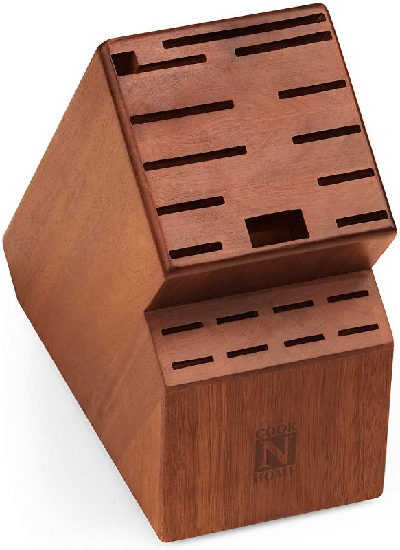 Photo 1 of Cook N Home knife storage block, 20 slots, Acacia wood,2660
