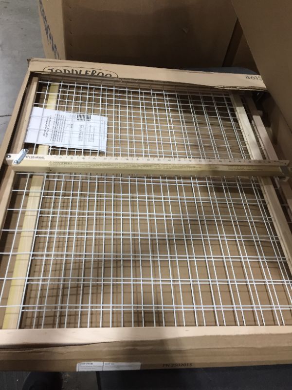 Photo 1 of North States Extra-Wide Wire Mesh Adjustable Wood Baby/Child & Pet Gate | 4615