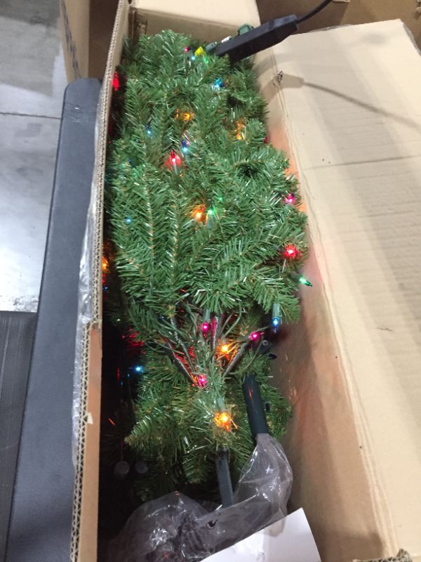 Photo 1 of 7’ Pre-lit Kingswood Fir Pencil Artificial Christmas Tree –Multicolor Lights