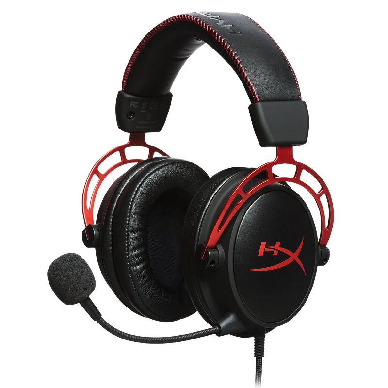 Photo 1 of HyperX Cloud Alpha - Gaming Headset, Dual Chamber Drivers, Legendary Comfort, Aluminum Frame, Detachable Microphone, Works on PC, PS4, PS5, Xbox One, Xbox Series X|S, Nintendo Switch and Mobile – Red
