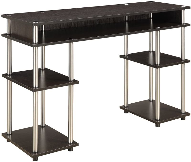 Photo 1 of Convenience Concepts Designs2Go No Tools Student Desk with Shelves, Espresso
