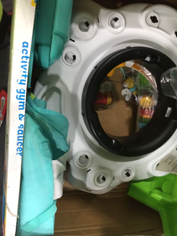 Photo 1 of Bright Starts 2 in 1 Laugh & Lights Activity Gym and Saucer, Green