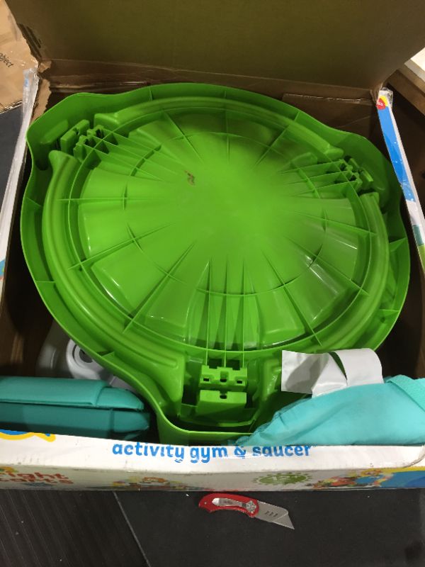 Photo 2 of Bright Starts 2 in 1 Laugh & Lights Activity Gym and Saucer, Green