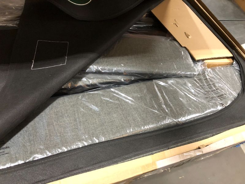 Photo 2 of ZINUS Misty Upholstered Platform Bed Frame / Mattress Foundation / Wood Slat Support / No Box Spring, FULL SIZE