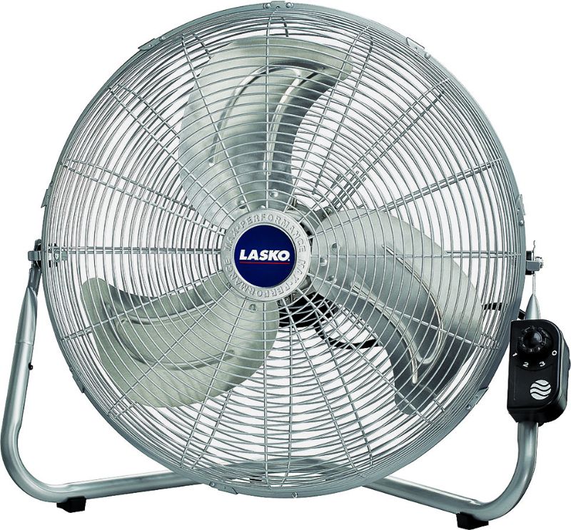 Photo 1 of Lasko 2265 High-Velocity Fan, 120 V, 20 In Dia Blade, 3-Speed, 2785 Cfm Air, Silver
