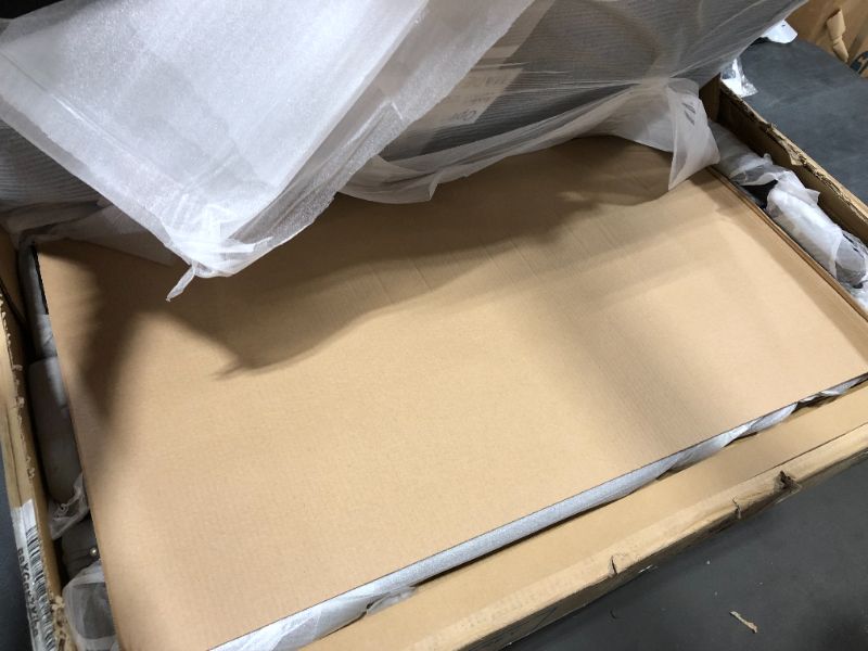 Photo 1 of Beautiplove Upholstered Platform Bed Frame with Scalloped Headboard,Metal Slat Support/No Box Spring Needed/Easy Assembly/Mattress Foundation Light Grey,Twin, BOX 1 OF SET, MISSING OTHER BOXES
