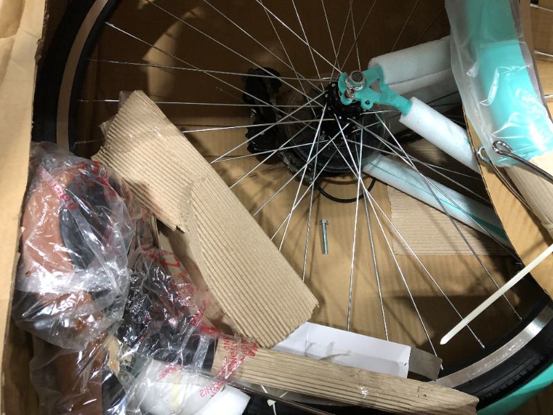 Photo 1 of Hiland 700C Hybrid Bike for Men Women Step-Through or Step-Over Frame Shimano 7speeds Retro-Styled Cruiser Bicycle
