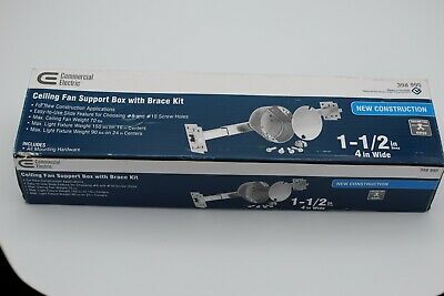 Photo 1 of Commercial Electric Ceiling Fan And Light Fixture Support Box With Brace Kit NEW
