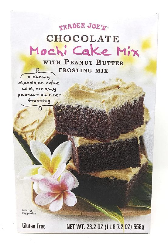 Photo 1 of Trader Joe's Chocolate Mochi Cake Mix With Peanut Butter Frosting Mix
