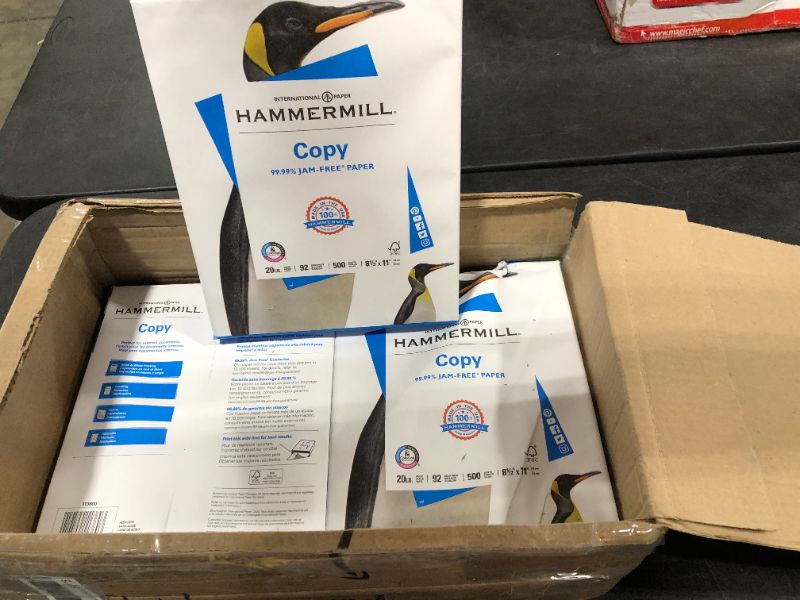 Photo 2 of Hammermill Printer Paper, Great White 30% Recycled Paper, 8.5 x 11 - 3 Ream (1,500 Sheets) - 92 Bright, Made in the USA, 086820C
