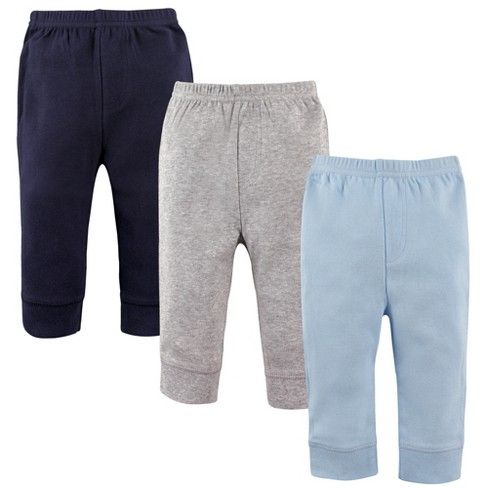 Photo 1 of Luvable Friends Baby and Toddler Boy Cotton Pants 3pk, Blue Gray, SIZE 2T
