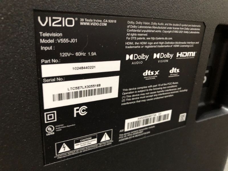 Photo 5 of VIZIO 55-Inch V-Series 4K UHD LED HDR Smart TV with Apple AirPlay and Chromecast Built-in, Dolby Vision, HDR10+, HDMI 2.1, Auto Game Mode and Low Latency Gaming, V555-J01
