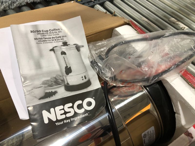 Photo 1 of Vintage Nesco Stainless Steel Double Wall 30 Cup Coffee Percolator Maker Urn