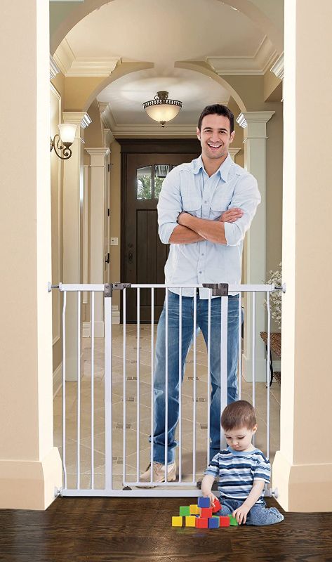 Photo 1 of Dreambaby Liberty Extra Tall and Wide Auto Close Security Gate with Stay Open Feature, White

