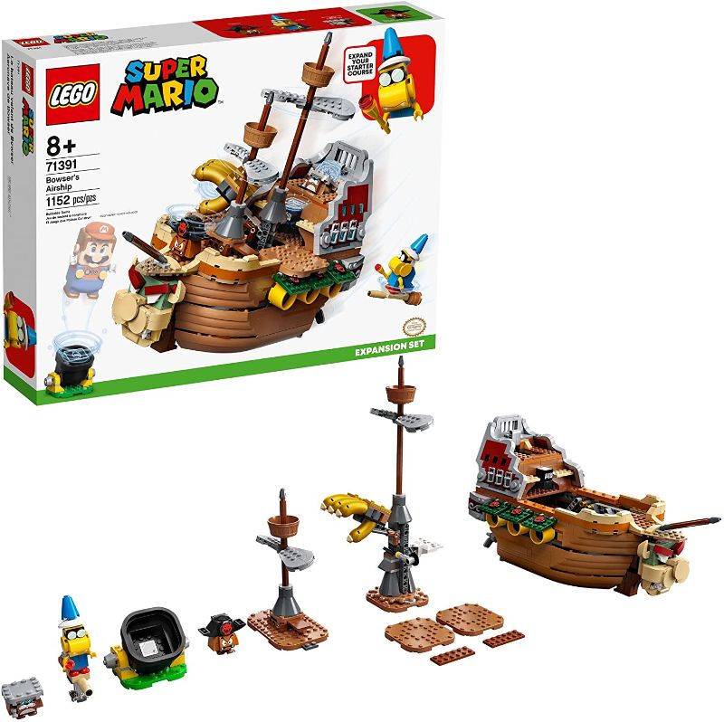 Photo 1 of LEGO Super Mario Bowser’s Airship Expansion Set 71391 Building Kit; Collectible Build-Display-and-Play Toy for Kids, New 2021 (1,152 Pieces)
