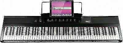 Photo 1 of RockJam 88-Key Beginner Digital Piano with Full-Size Semi-Weighted Keys, Power Supply, Simply Piano App Content & Key Note Stickers, RJ88DP