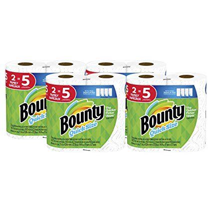 Photo 1 of Bounty Quick-Size Paper Towels, White, 8 Family Rolls = 20 Regular Rolls
