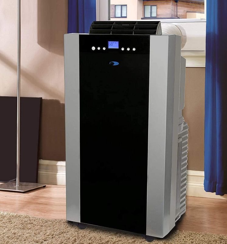 Photo 1 of Whynter ARC-14SH 14,000 BTU Dual Hose Portable Air Conditioner, Dehumidifier, Fan & Heater with Activated Carbon Filter Plus Storage Bag, Platinum Black