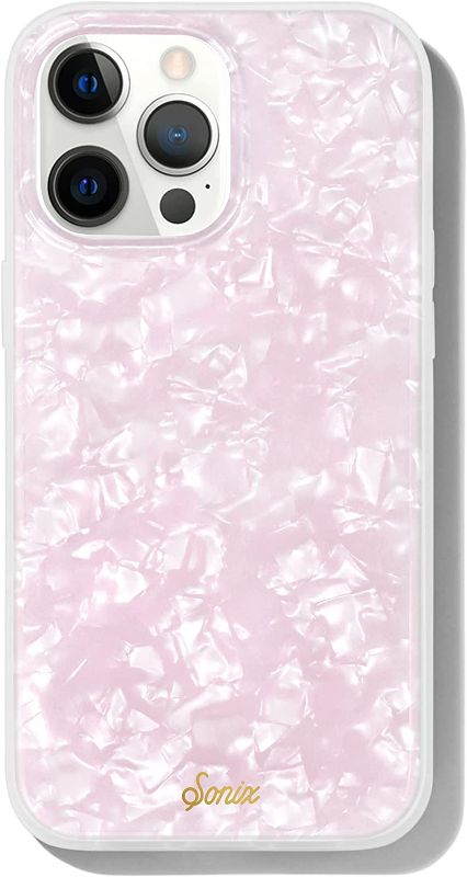 Photo 1 of Sonix Pink Pearl Tort Case for iPhone 12 Pro Max [10ft Drop Tested] Translucent Iridescent Pink Marble Cover for Apple