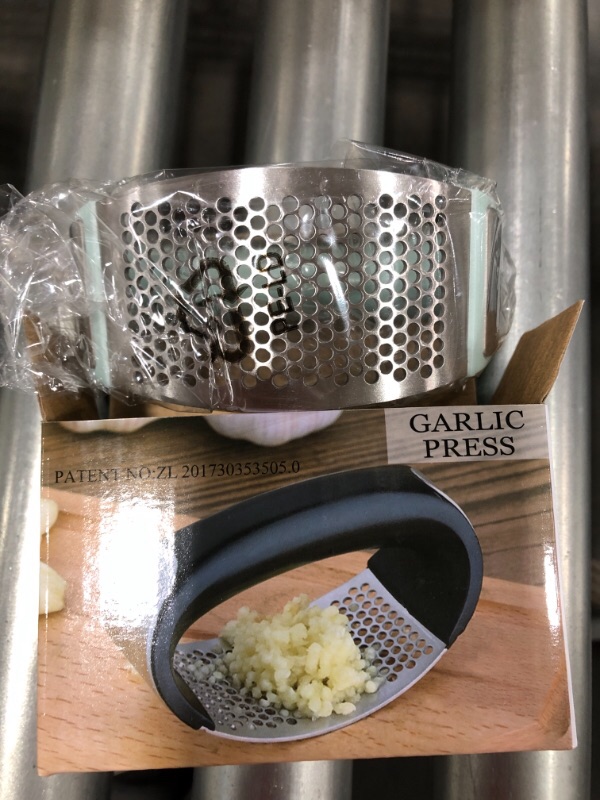 Photo 3 of Garlic Press Professional Heavy Soft-Handled Crush Garlic Mint colored