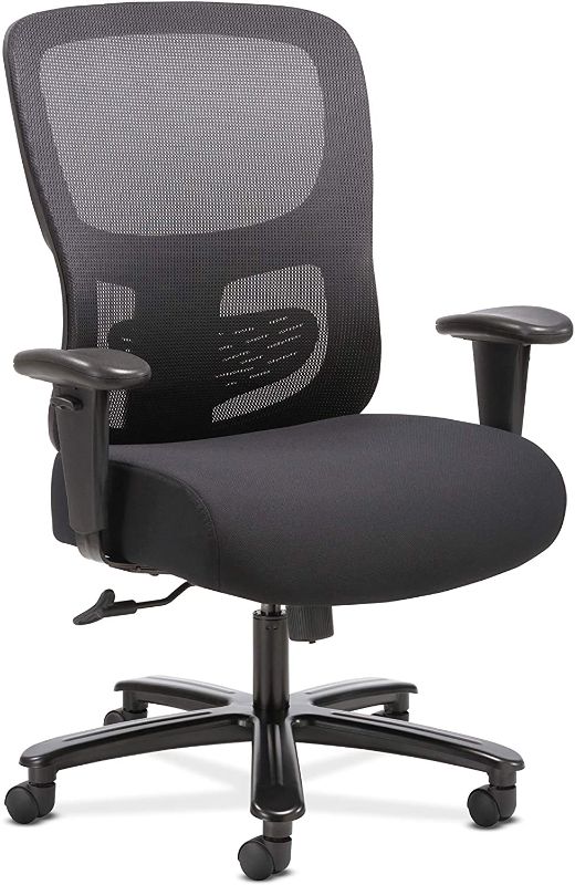 Photo 1 of Task Chair, with Height Arms, Adjustable Lumbar, Black