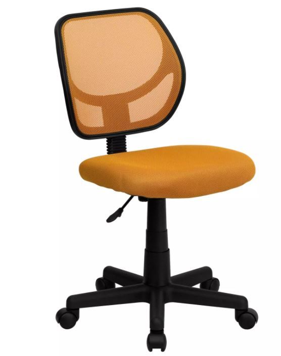 Photo 1 of Low Back Mesh Swivel Task Office Chair with Curved Square Back